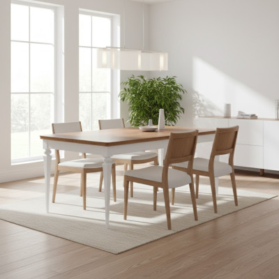 Gran mesa Mesa de comedor Mesa de madera Mesa de conferencia Extensible 220cm Modelo TO-S1