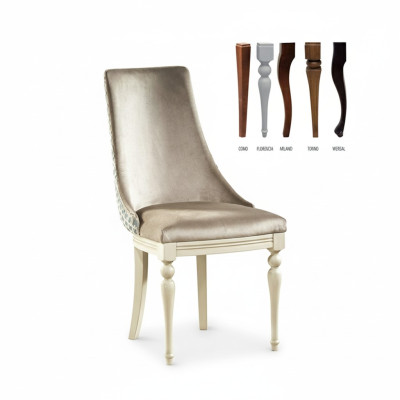 Silla clásica Silla vintage Silla de comedor Biedermeier Royal Design TO-U1