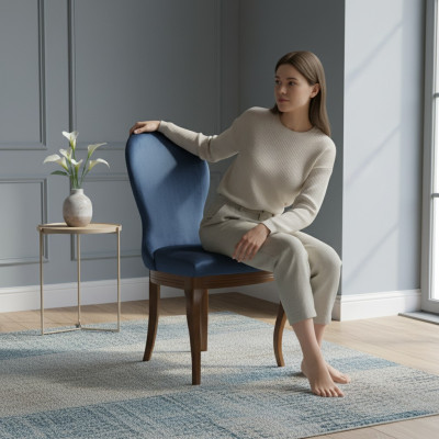 Clásica silla Silla Vintage Silla de Comedor Biedermeier Diseño Real TO-U3