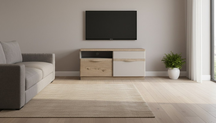 Mueble de televisión bajo RTV con armario, mesa para TV, bajo mesada, tocador, cómoda.