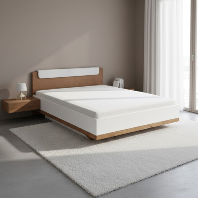 Cama clásica Cama de matrimonio Cama doble Cama de madera Cama de campo - Modelo CM-B1