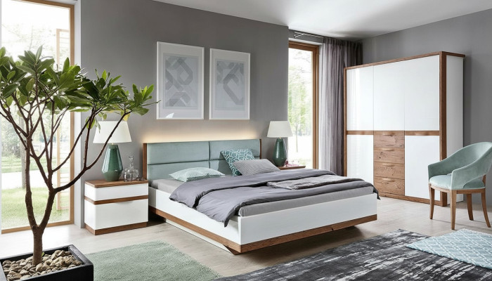 Cama clásica Cama matrimonial Cama doble Cama de madera Cama de campo - Modelo CM-B4