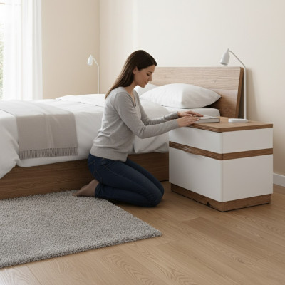Mesa de noche Mesita de noche Mesas Mesa auxiliar Mesitas de noche Dormitorio CM-SZN
