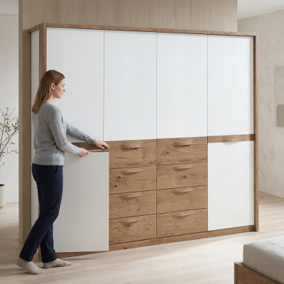 Armarios clásicos Armario Esquinero Armario de Ropa Armario de Madera