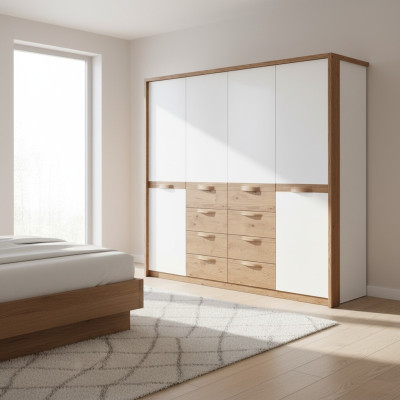 Armarios clásicos Armario Esquinero Armario de Ropa Armario de Madera