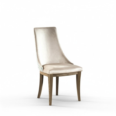 Silla tapizada clásica de diseñador Sillas tapizadas Textil Cuero Tela CM-U1