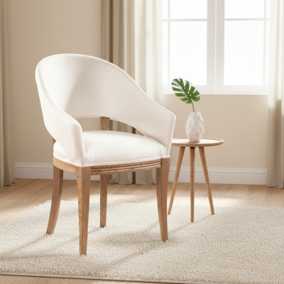 Silla tapizada de diseñador clásico Sillas tapizadas TExtil de cuero tela CM-U2