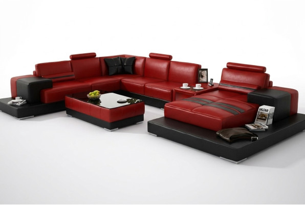 Conjunto de muebles de salón sofá tapizado esquina juego de sofás sofá de cuero sofá grande sofá esquinero nuevo 2725A