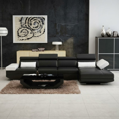 Conjunto de sofás de esquina tapizados Sofa Conjunto de sofás de cuero - AlfredC