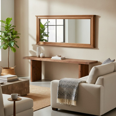 ESPEJO DE PARED ESPEJO DE MARCO DE MADERA MARCO ESPEJO RECTANGULAR DISEÑADOR Prato PR-L1