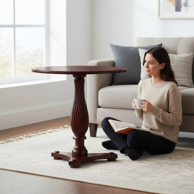 Mesa de madera maciza Mesa de madera clásica Mesa de mesa de mesa Mesa redonda Royal - Modelo ZB-3