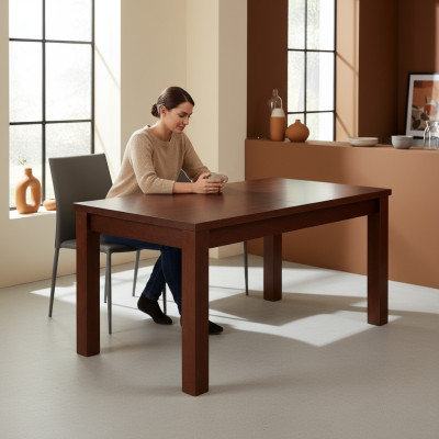 Mesa Mesa de comedor Mesa de madera XXL Mesa de conferencia 80x140cm Extensible 140x180cm