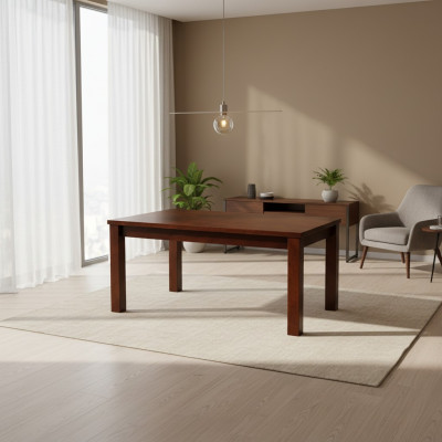 Mesa Mesa de comedor Mesa de madera XXL Mesa de conferencia 80x140cm Extensible 140x180cm