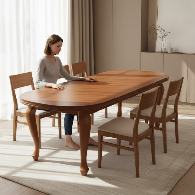 Mesa Mesa de comedor Mesa de madera XXL Mesa de conferencia 90X200cm Extensible 200X280cm
