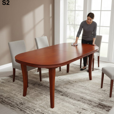 Mesa Mesa de comedor Mesa de madera XXL Mesa de conferencia 100X250cm Extensible 250X350cm