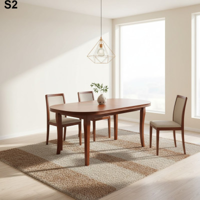 Mesa mesa de comedor mesa de madera XXL mesa de conferencia 90X200cm extensible 200X280cm