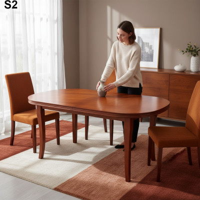 Mesa Mesa de comedor Mesa de madera XXL Mesa de conferencia S2 80X140cm Extensible 80X180cm