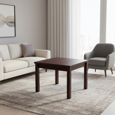 Mesa Mesa de comedor Mesa de madera XXL Mesa de conferencia 100 x 100 cm Extensible 100x250 cm