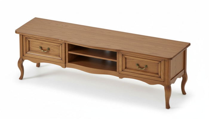 Clásico aparador de televisión de madera real, tablero de cómoda armario, cómodas nuevos PR-RTV-D