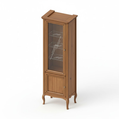 Armario de madera maciza de verdad Clásico vitrina Modelo de armario vitrina PR-W 1-2