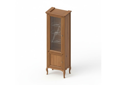 Armario de madera maciza de verdad Clásico vitrina Modelo de armario vitrina PR-W 1-2