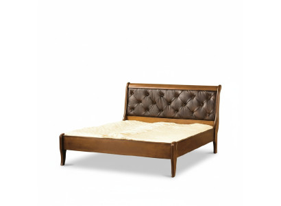 Cama clásica Cama grande Cama de matrimonio Cama doble Cama de madera Modelo de casa de campo Cama N