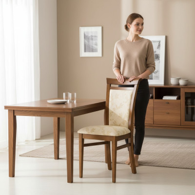 Silla clásica Silla de comedor Grupo de comedor Silla de cocina Silla de madera W-05