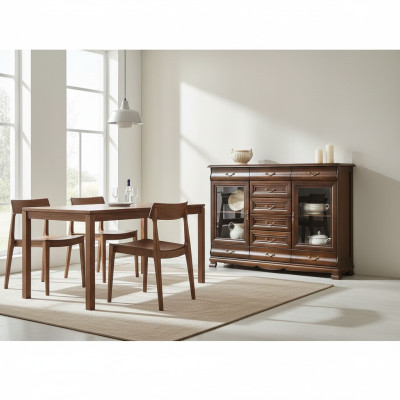 Cómoda clásica, gabinete auxiliar, cómoda de estilo rústico, modelo N-K6B.