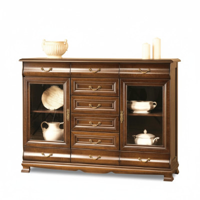 Cómoda clásica, gabinete auxiliar, cómoda de estilo rústico, modelo N-K6B.