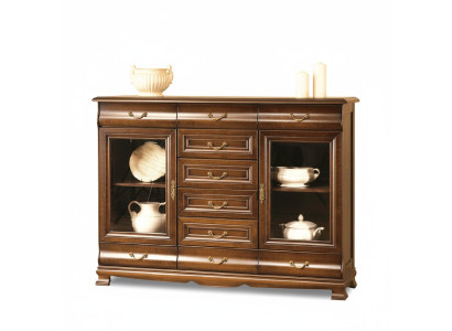Cómoda clásica, gabinete auxiliar, cómoda de estilo rústico, modelo N-K6B.