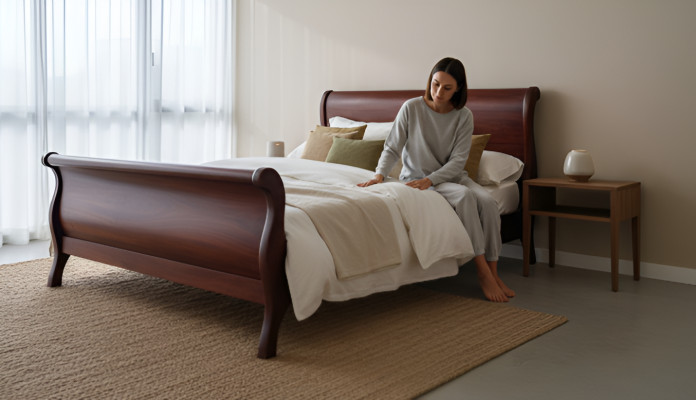 Madera maciza auténtica estilo colonial cama 160/180x200cm camas cama doble matrimonial nuevo OB