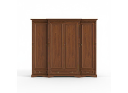 Clásico armario de madera maciza de estilo colonial O4D.