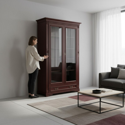 Clásicos armarios Armario Mueble armario Armario ropero Macizo Estilo colonial O2D