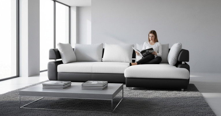 Sofá esquinero + función de cama Sofá esquinero Sofá Esquina Conjunto de tapicería