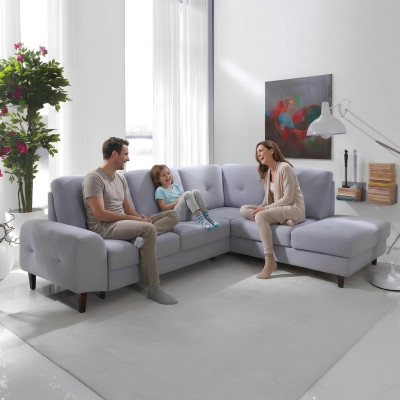 Sofá esquinero conjunto de salón tela textil sofá sofá esquinero esquina juego de tapicería