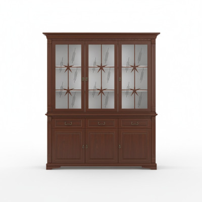 Vitrina clásica Gabinete de vitrina Vitrinas Armario de cristal Armario colonial Nuevo OK3