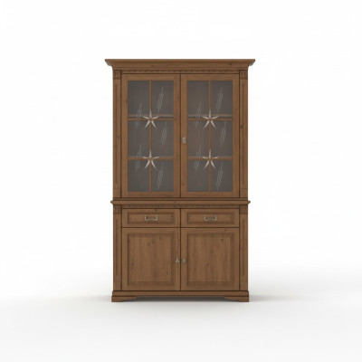 Clásico vitrina armario vitrinas gabinete de vidrio armario colonial nuevo OK2