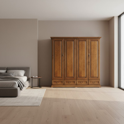 Clásicos armarios de madera armario pared de armario Muebles italianos Ropa
