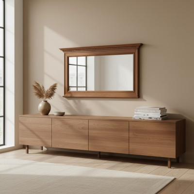 Espejo de pared clásico con marco de madera estilo antiguo Espejo Nuevo Muebles italianos