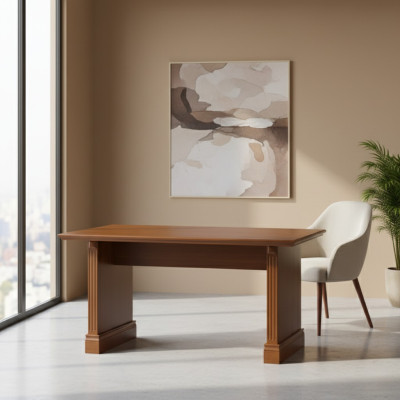 Mesa auxiliar clásica Mesa Oficina principal Mesa de madera Escritorio Rústico BA-18