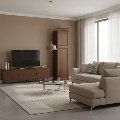 Clásico armario Armario Mueble de pared Armario de madera Vitrina Estante - Modelo BA-12