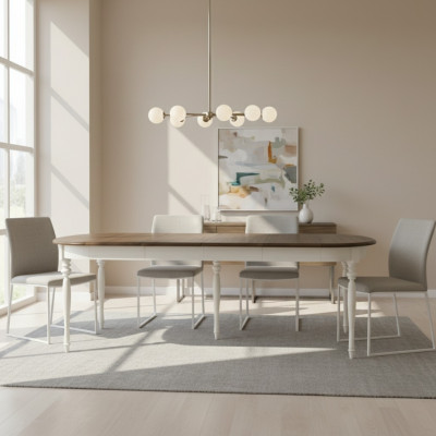 Gran mesa Mesa de comedor Mesa de madera Mesa de conferencia Extensible 290 cm Modelo FL-S1