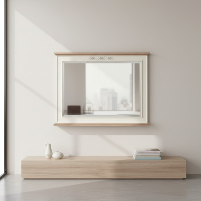 Espejo marco de madera Espejo de pared grande Espejo clásico de diseño Modelo FL-L3