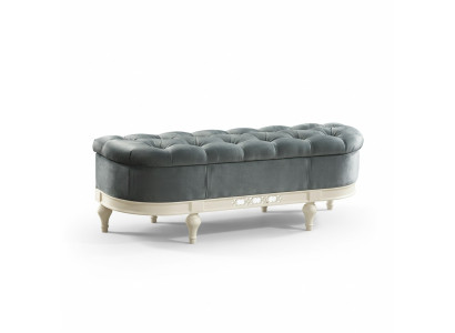 Taburete clásico retro rústico, reposapiés otomano, banco de asiento - FL-P1A