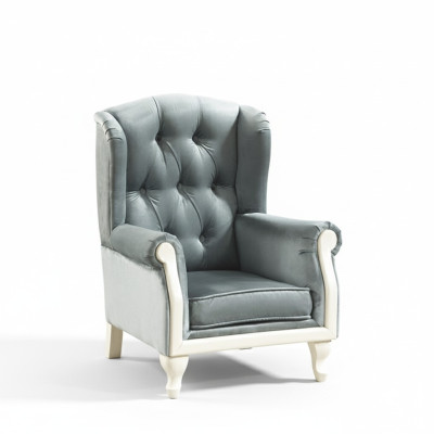 Chesterfield sillón de orejas silla acolchada sofá de televisión de oficina cuero genuino