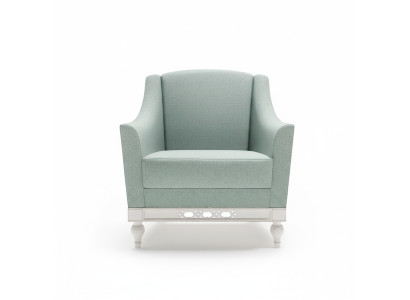 Chesterfield sillón de orejas Sillón tapizado Sofá de oficina de televisión de cuero genuino FL-1Siz