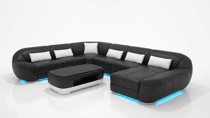 Sofá de cuero Salón Sofá modular Esquina Sofá Conjunto de esquina Diseño Sofá Moderno G8022