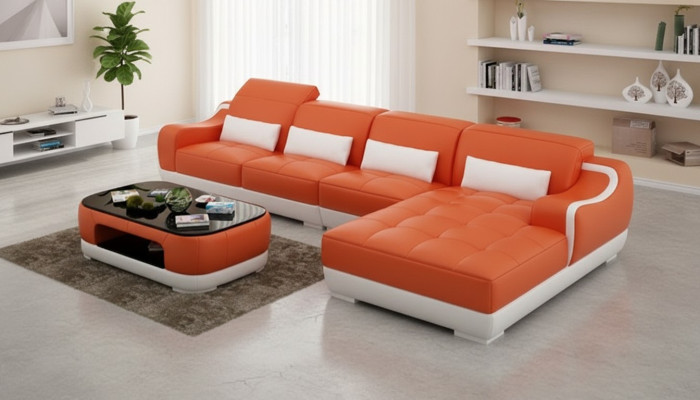 Sofá de cuero sofá sofá conjunto de sala de estar sofá esquina moderno diseño salón.