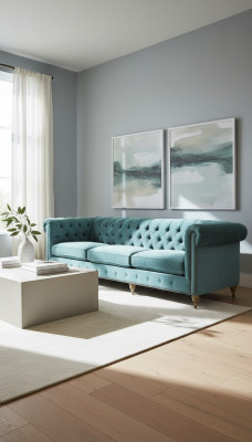 Sofá Chesterfield de 3 plazas, tela de sofá de cuero de terciopelo, conjunto de tapicería acolchada de asiento nuevo.
