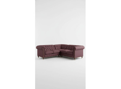 Chesterfield Sofá esquinero Couch Diseñador Tapizado Esquina Textil Sofá Conjunto 1013-14